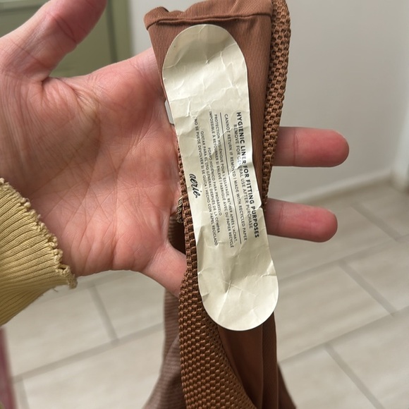 Aerie Shine Pique Brown Twist High Cut Bikini Bottom size M - Picture 4 of 4